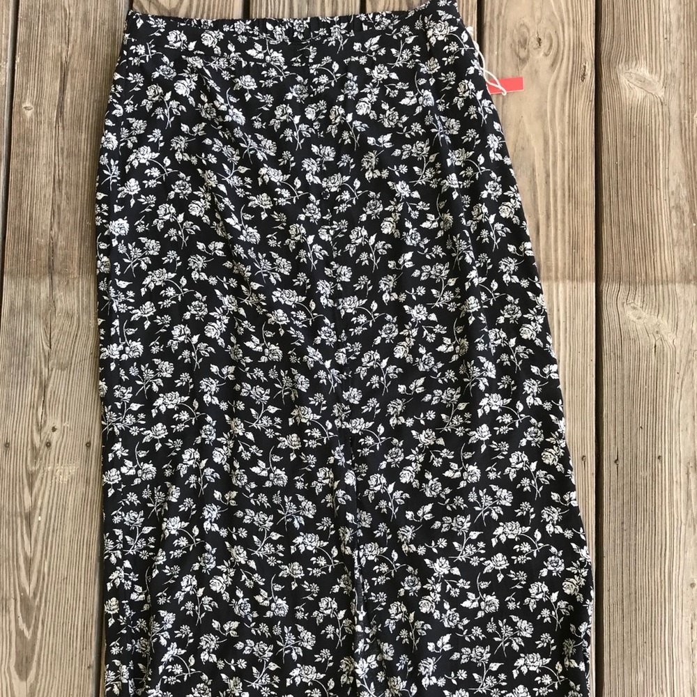 Cute front slit button up maxi skirt